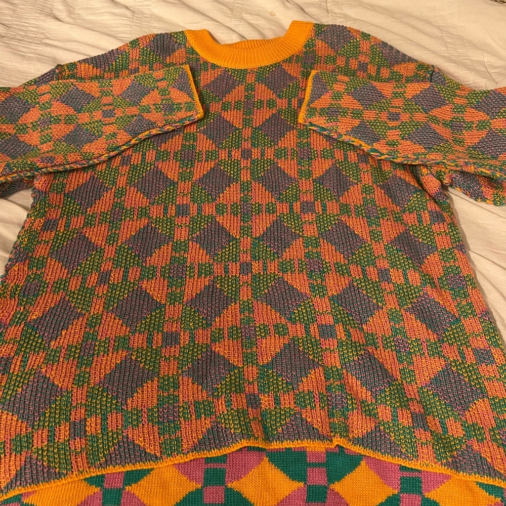 Free People colorful knit sweater